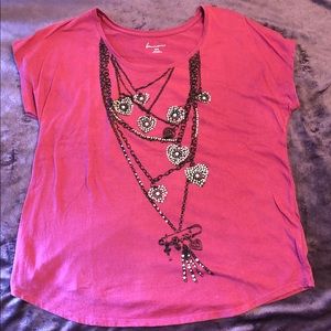 Fun Lane Bryant bejeweled T-shirt, size 14/16!